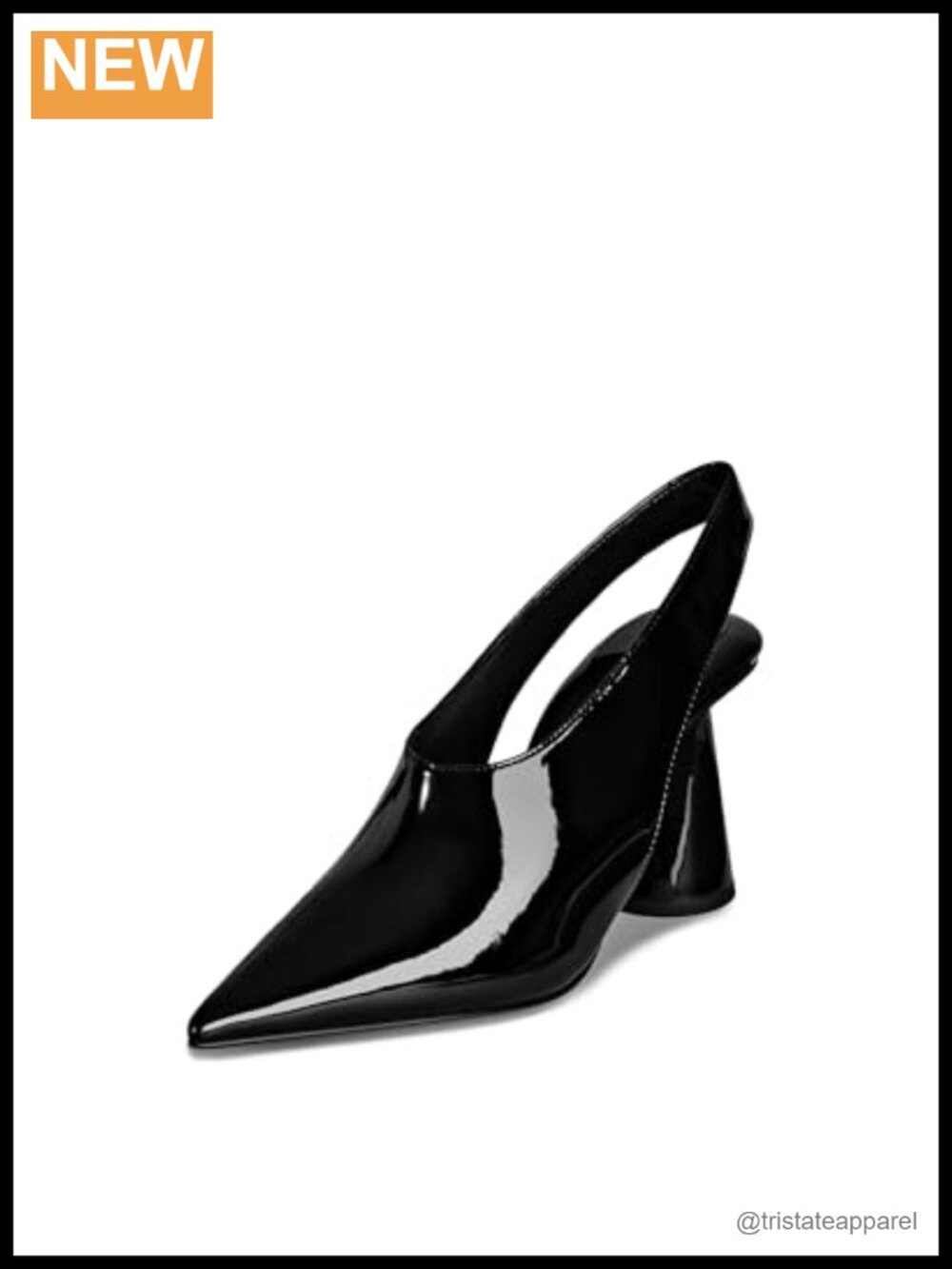 Vegan Leather High Heel Pumps Round Toe Pull-On Formal Evening Shoes